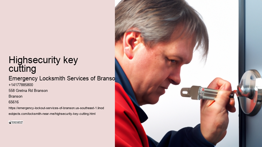 Highsecurity key cutting